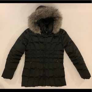 Calvin Klein black puffer jacket w/ removable hood